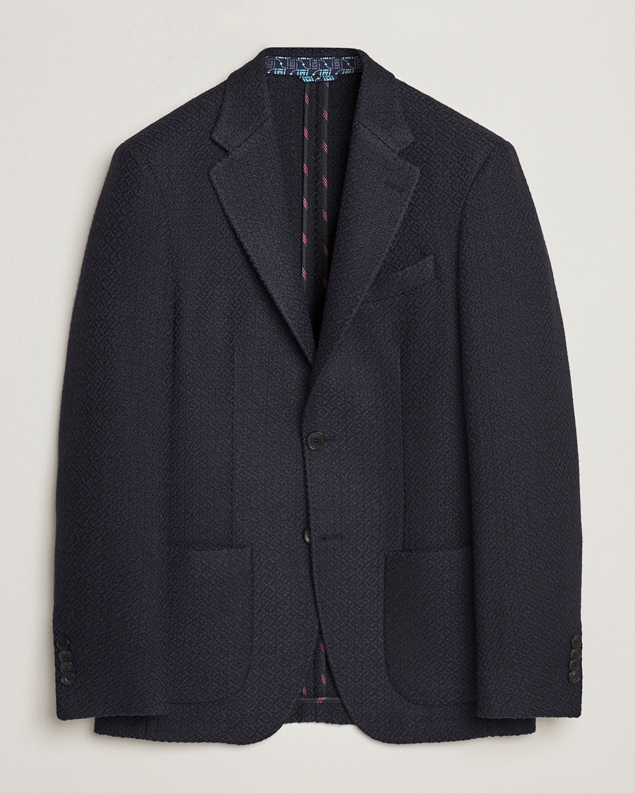 Men | Blazers | Etro | Jacquard Jersey Blazer Navy