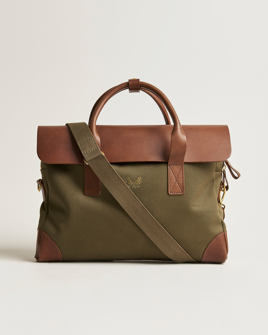 Men | Bags | Bennett Winch | Canvas Briefcase Olive