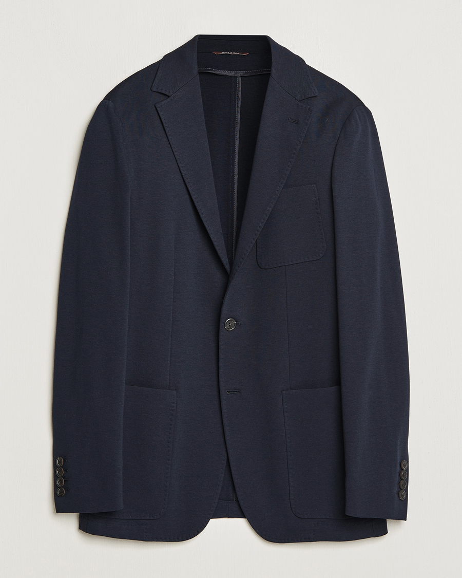 Men | Blazers | Canali | Jersey Blazer Navy