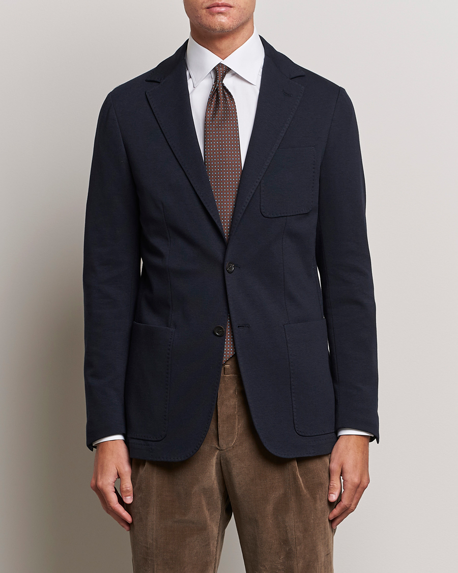 Men | Blazers | Canali | Jersey Blazer Navy