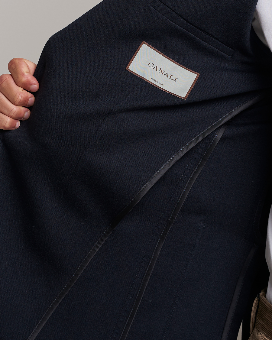 Men | Blazers | Canali | Jersey Blazer Navy