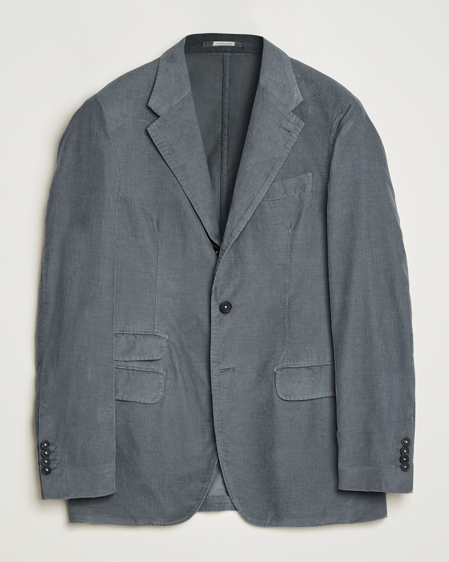 Men | Blazers | Massimo Alba | Baby Corduroy Blazer Smoke