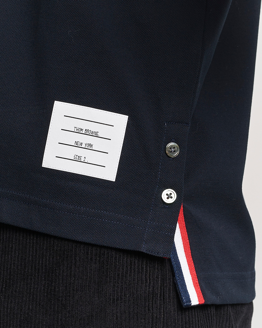 Men | Polo Shirts | Thom Browne | Mercerized Piquet Polo Navy
