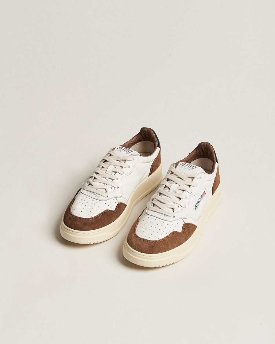 Men | Autry Medalist Low Goat Leather/Suede Sneaker Cigarr/Black | Autry | Medalist Low Goat Leather/Suede Sneaker Cigarr/Black