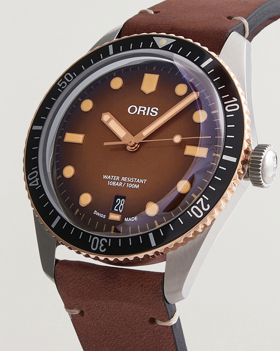Men | Oris Divers Sixty-Five 40mm Leather Bracelet Brown | Oris | Divers Sixty-Five 40mm Leather Bracelet Brown