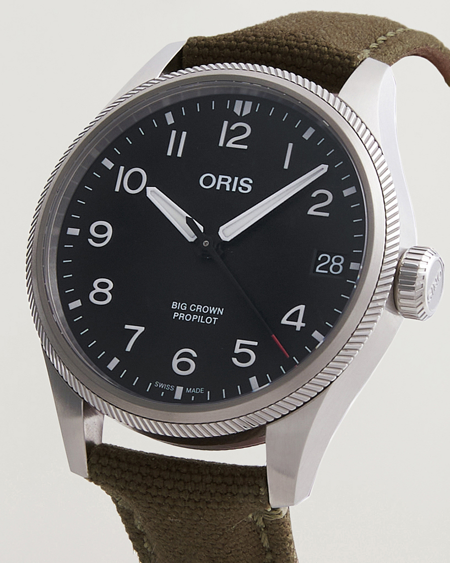 Men | Oris Big Crown Propilot Date 41mm Leather Bracelet Black | Oris | Big Crown Propilot Date 41mm Leather Bracelet Black