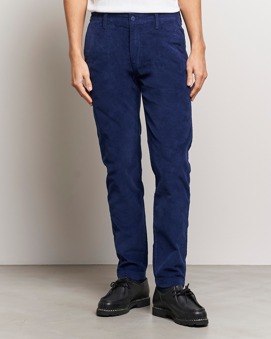 Men | Trousers | Levi's | Garment Dyed Stretch Corduroy Chino Ocean Cavern