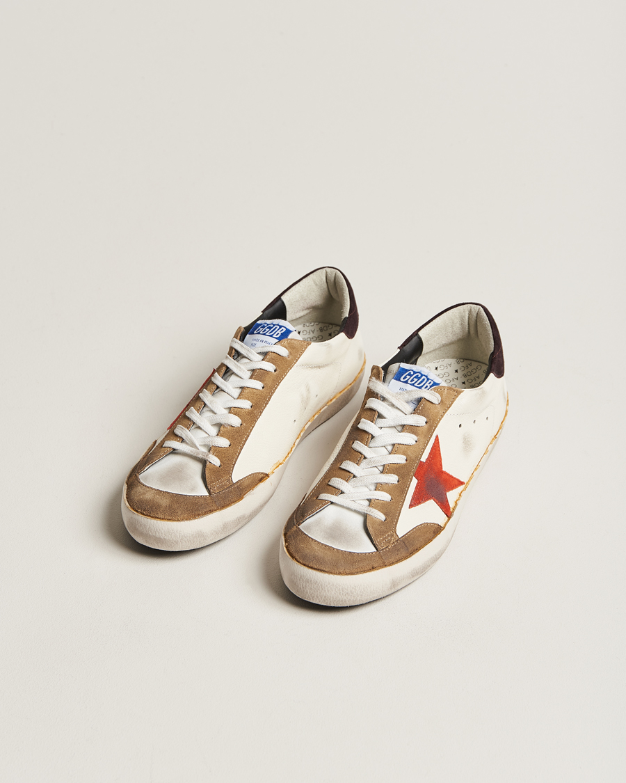 Men | Golden Goose Deluxe Brand Super-Star Sneakers White/Brown | Golden Goose | Deluxe Brand Super-Star Sneakers White/Brown