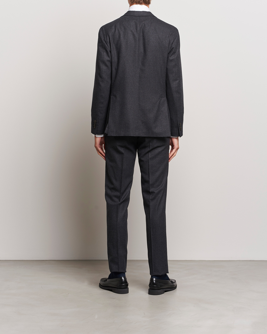Men | Suits | Boglioli | K Jacket Light Flannel Suit Dark Grey
