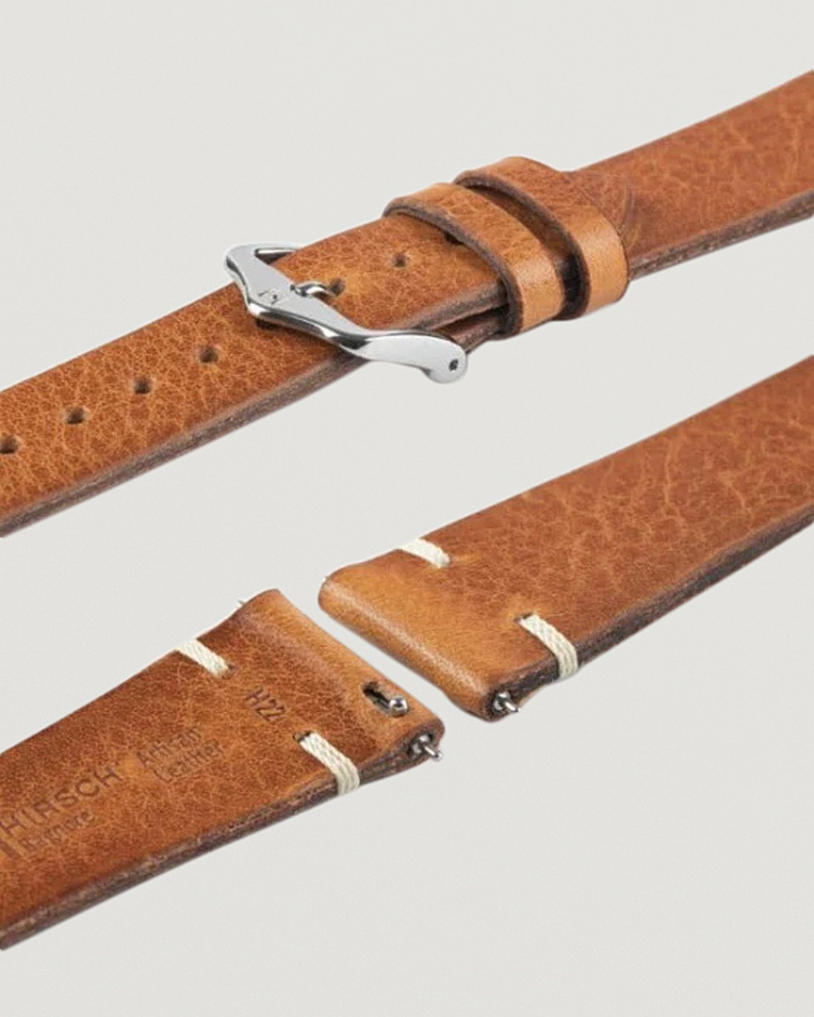 Men | Watch straps | HIRSCH | Bagnore Vintage Leather Watch Strap Golden Brown