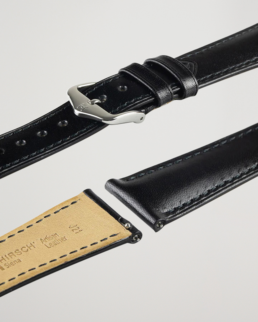 Men | Watch straps | HIRSCH | Siena Tuscan Leather Watch Strap Black