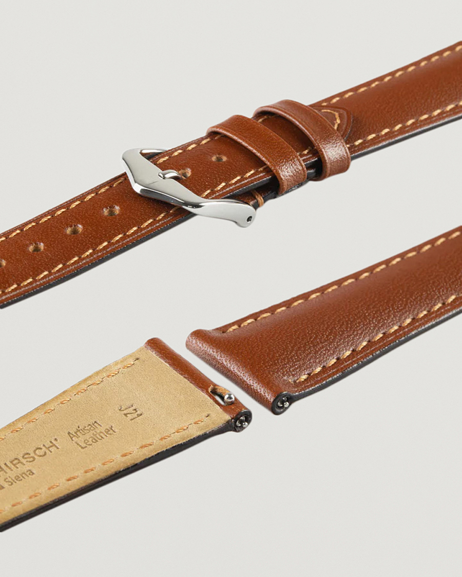 Men | HIRSCH Siena Tuscan Leather Watch Strap Golden Brown | HIRSCH | Siena Tuscan Leather Watch Strap Golden Brown