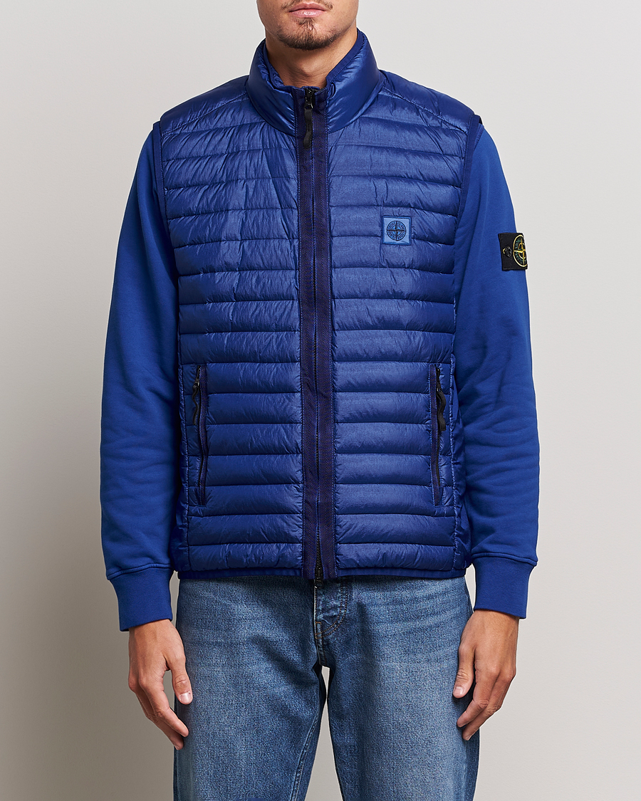 Men | Coats & Jackets | Stone Island | Recycled Nylon Down-TC Vest Bright Blue