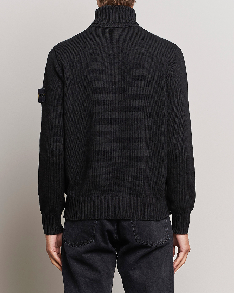 Men | Sweaters & Knitwear | Stone Island | Winter Cotton Polo Black