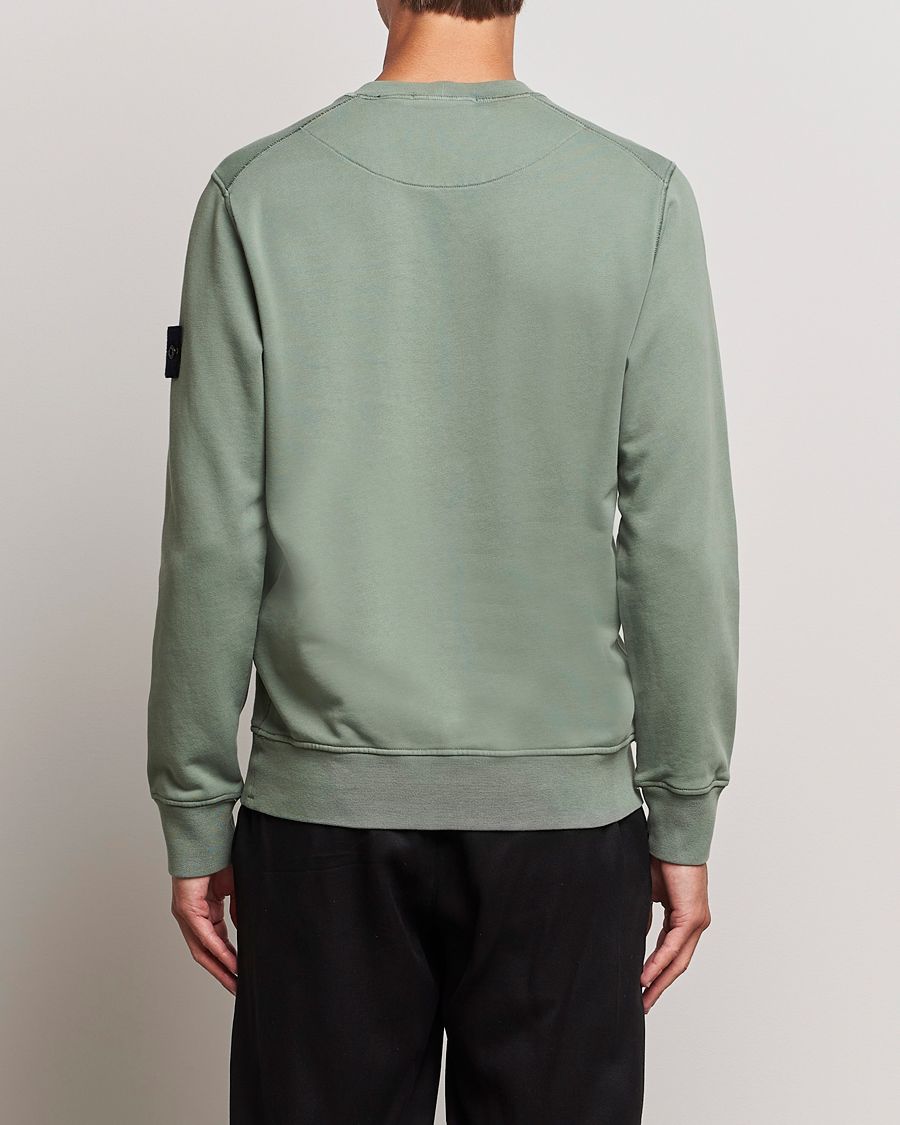 Men | Sweaters & Knitwear | Stone Island | Garment Dyed Fleece Sweatshirt Sage
