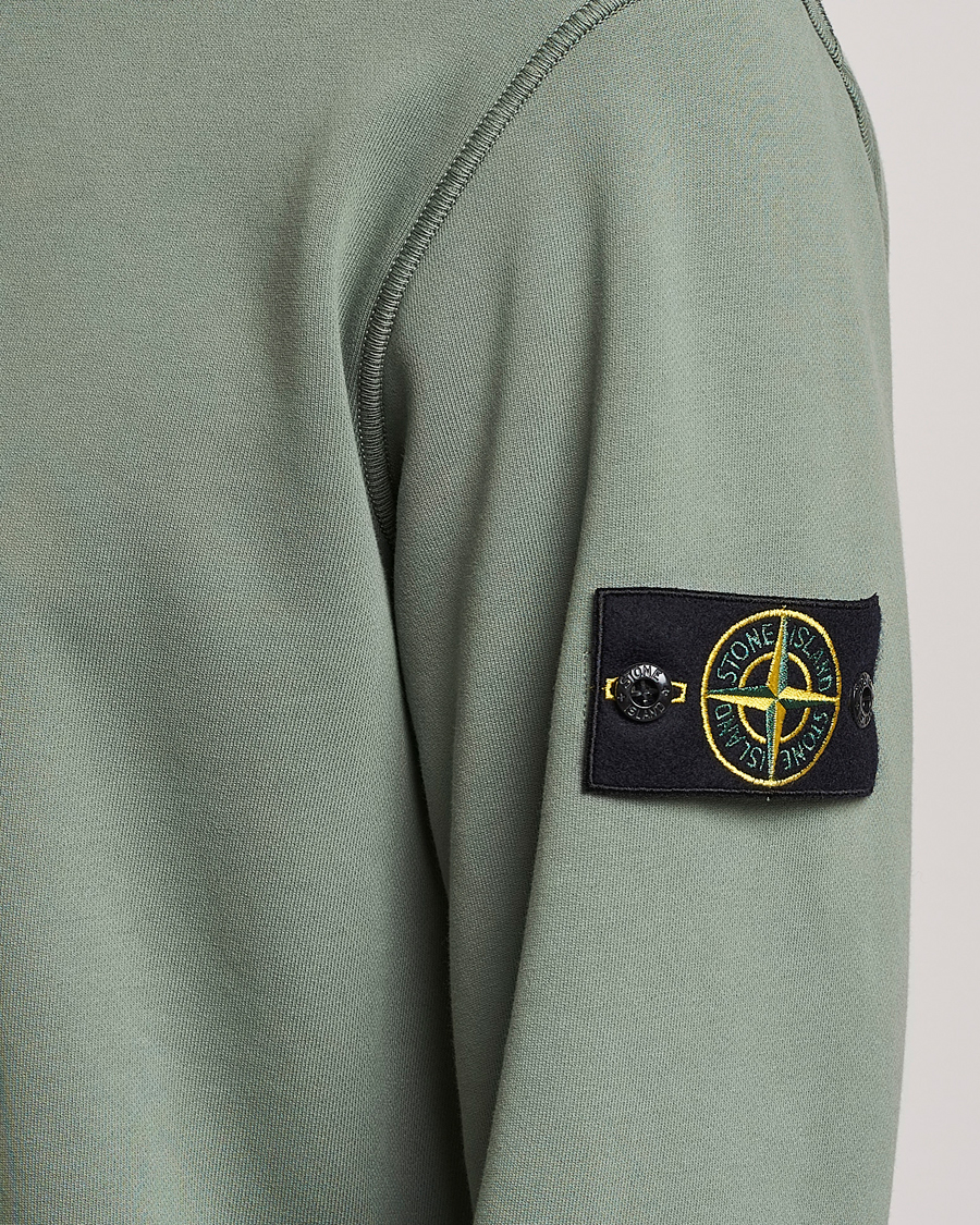 Men | Sweaters & Knitwear | Stone Island | Garment Dyed Fleece Sweatshirt Sage
