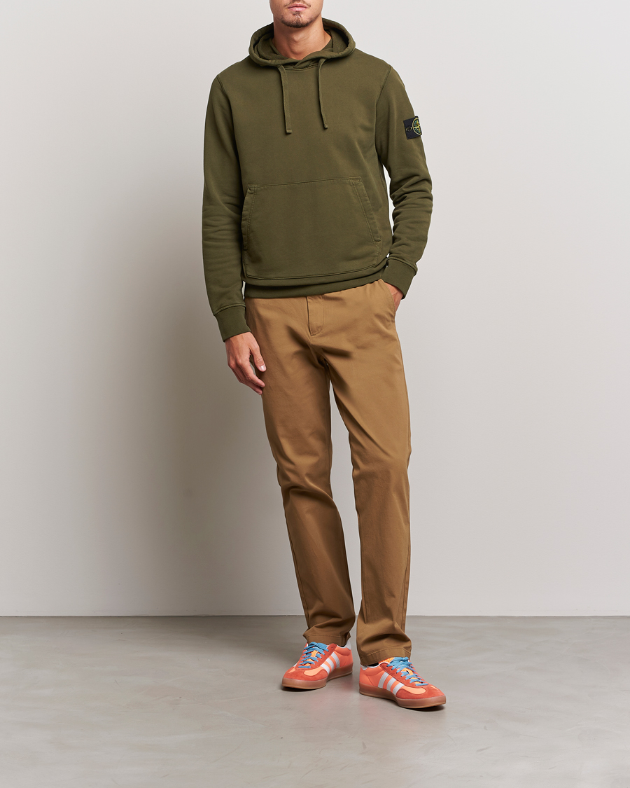 Men | Sweaters & Knitwear | Stone Island | Garment Dyed Fleece Hood Olive