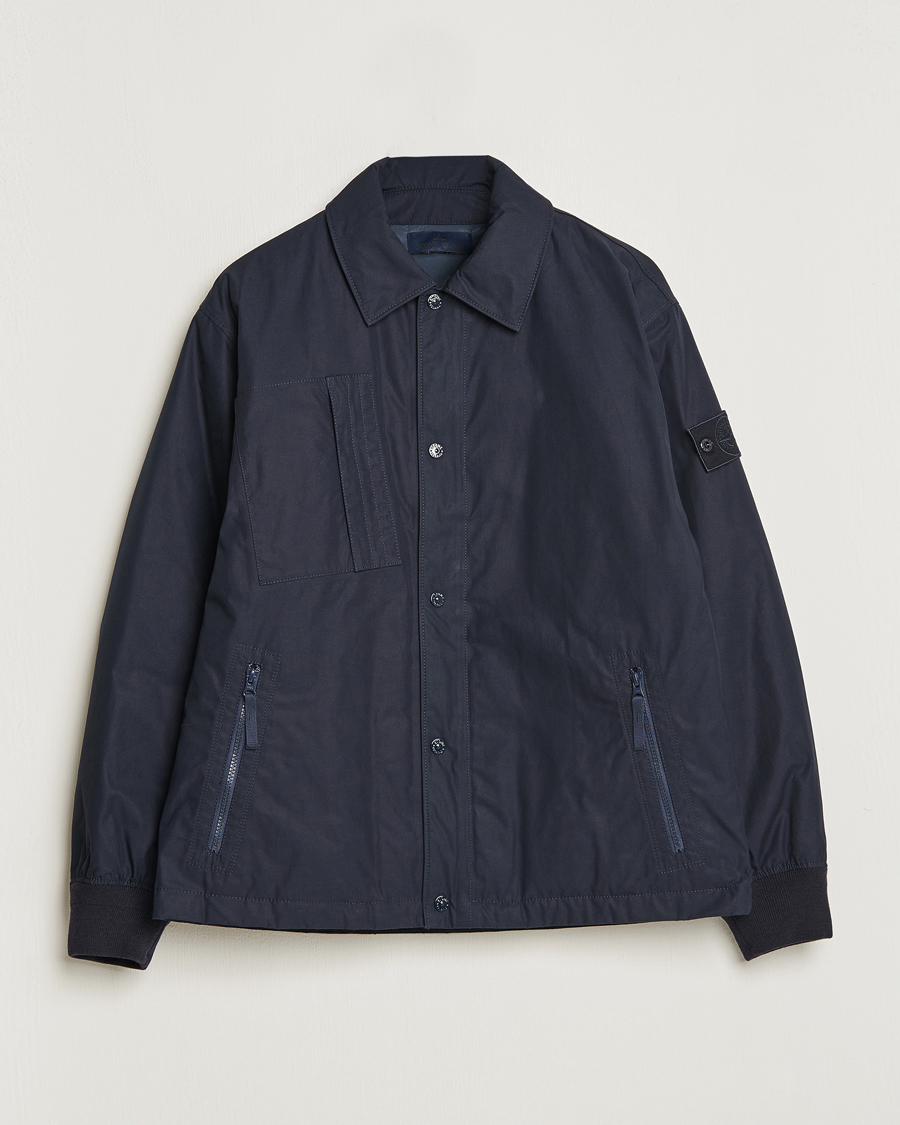 Men | Coats & Jackets | Stone Island | Ghost Piece O-Ventile Jacket Navy Blue