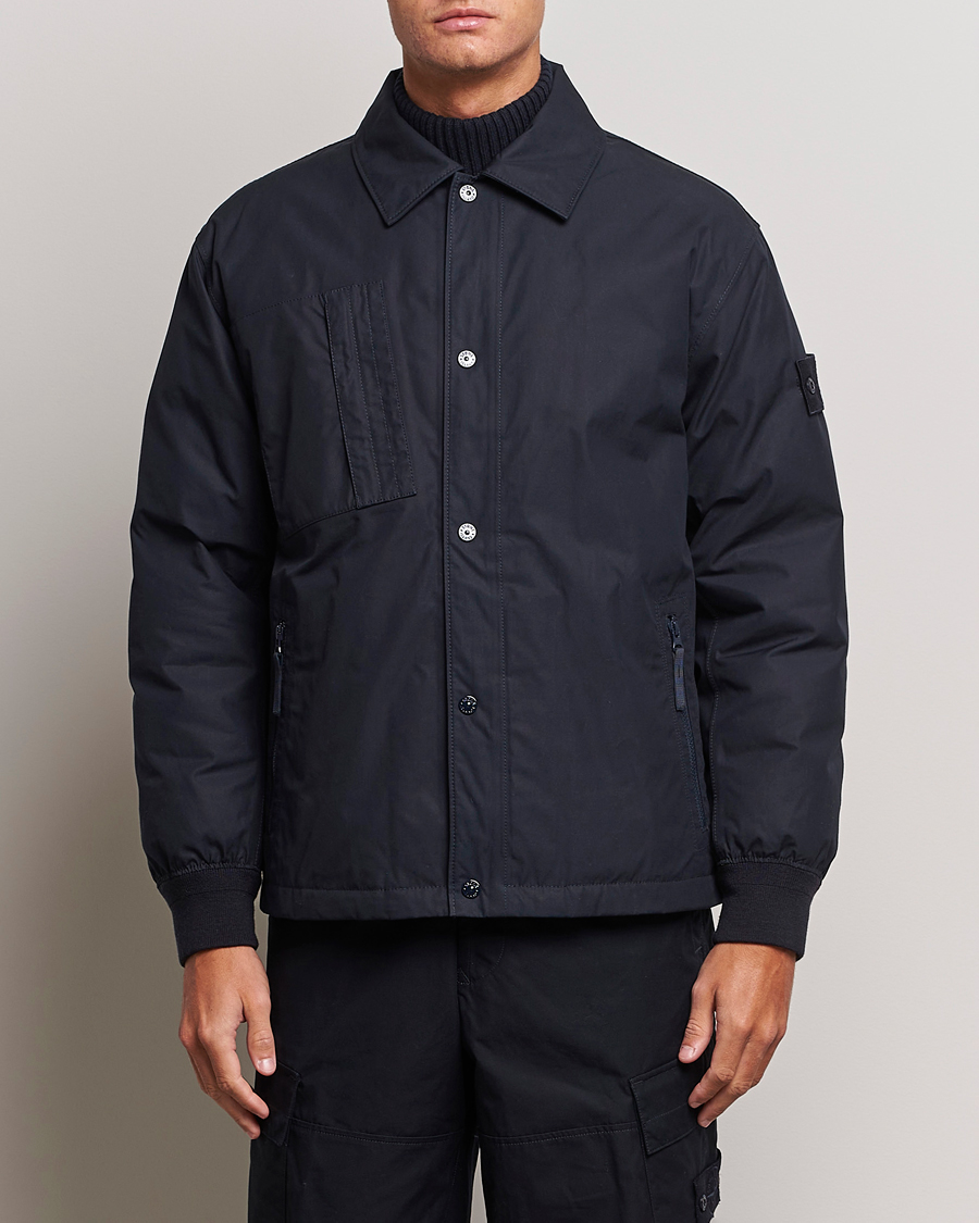 Men | Coats & Jackets | Stone Island | Ghost Piece O-Ventile Jacket Navy Blue