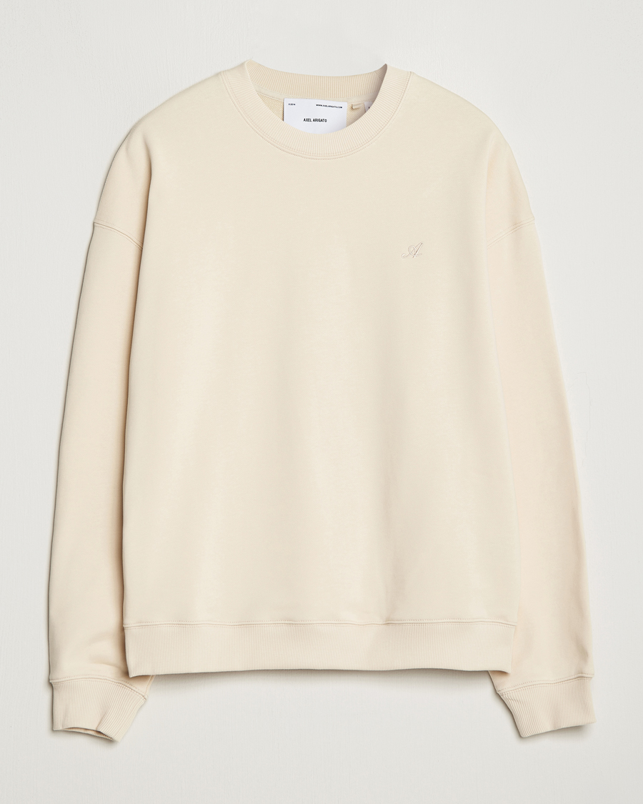 Men | Sweaters & Knitwear | Axel Arigato | Honor Crew Neck Sweatshirt Pale Beige