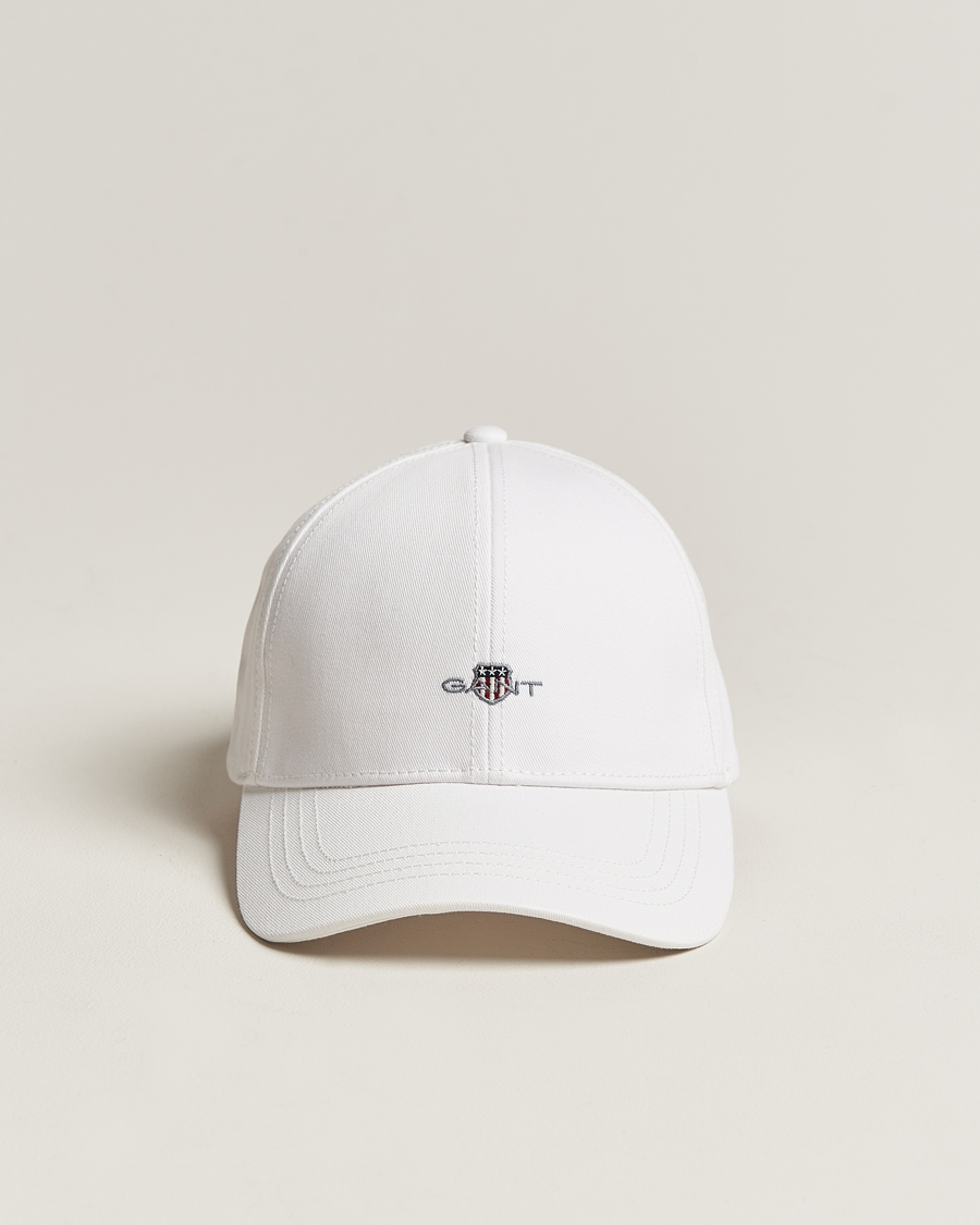 Men | Hats & Caps | GANT | High Cotton Twill Cap White