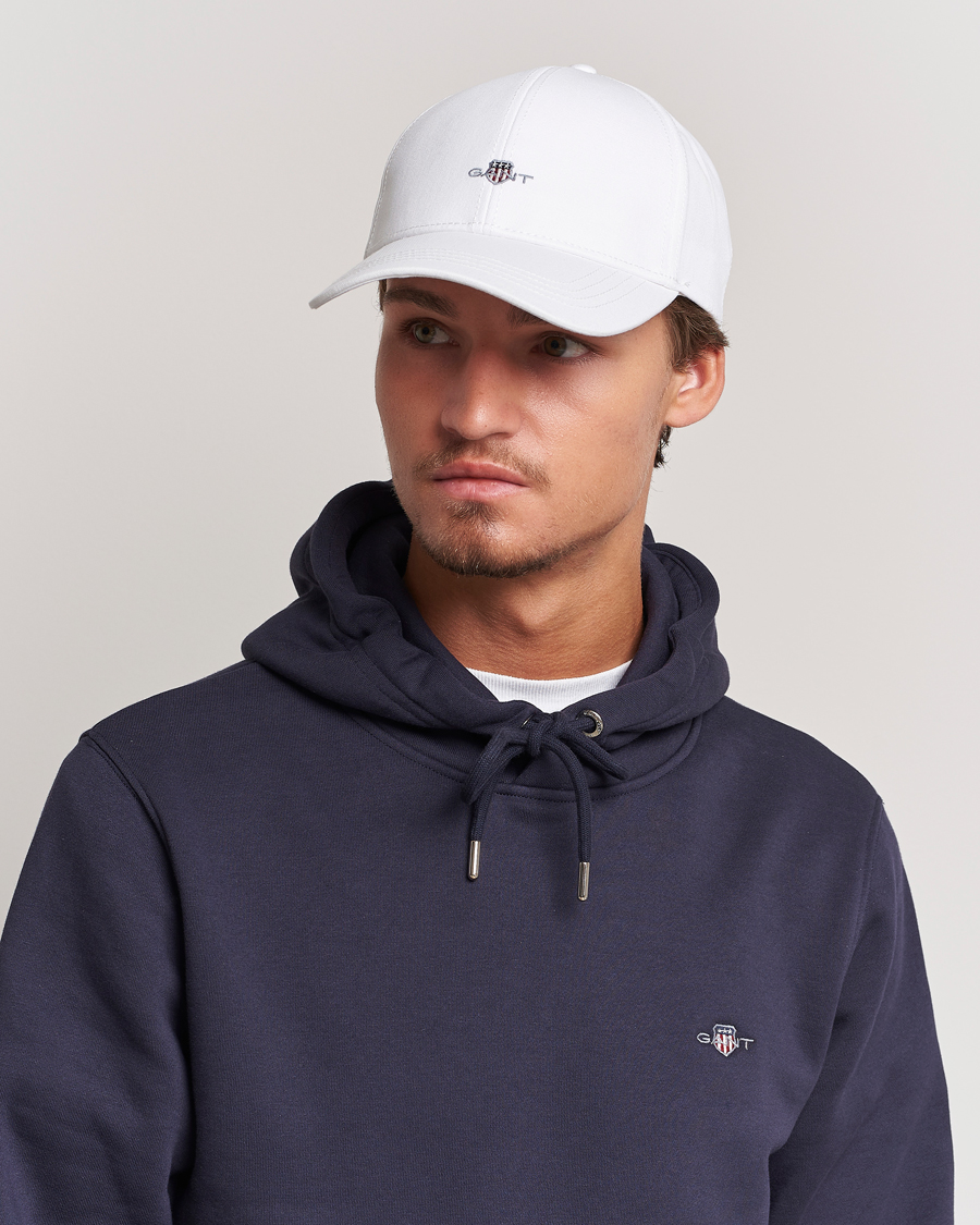 Men | Hats & Caps | GANT | High Cotton Twill Cap White