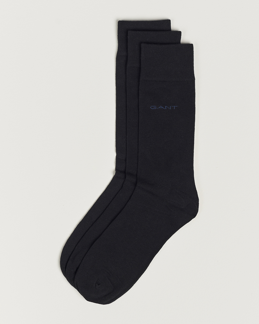 Men | Underwear & Socks | GANT | 3-Pack Cotton Socks Black