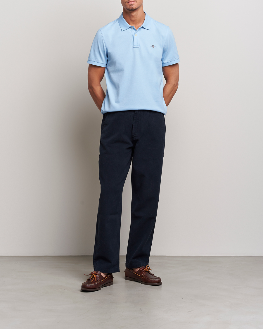Men | Polo Shirts | GANT | The Original Polo Capri Blue