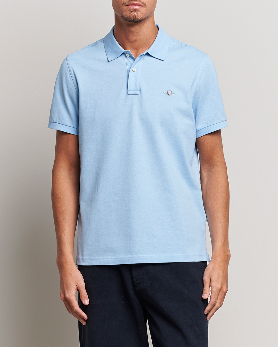 Men | Polo Shirts | GANT | The Original Polo Capri Blue
