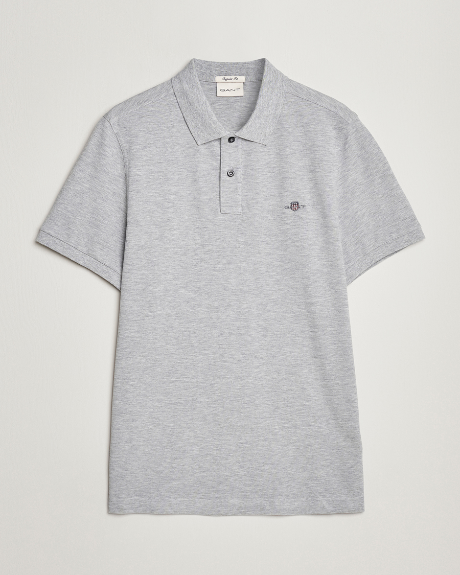 Men | Polo Shirts | GANT | The Original Polo Grey Melange