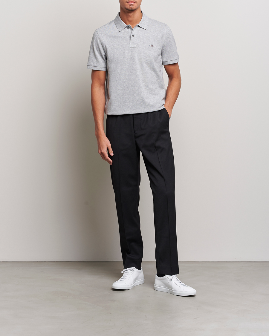 Men | Polo Shirts | GANT | The Original Polo Grey Melange