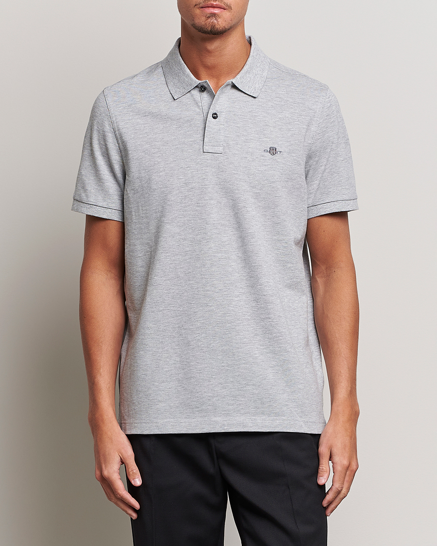 Men | Polo Shirts | GANT | The Original Polo Grey Melange