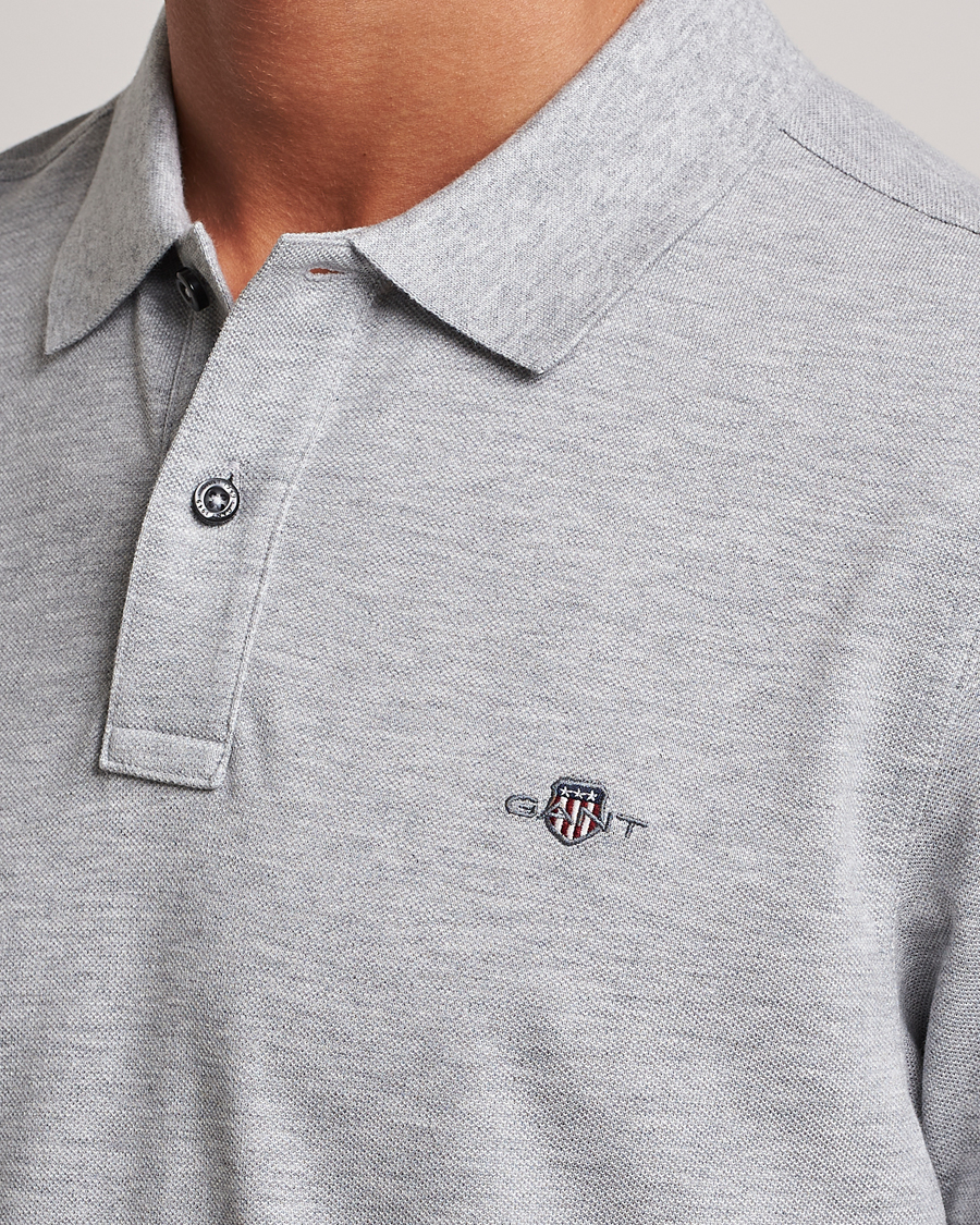 Men | Polo Shirts | GANT | The Original Polo Grey Melange
