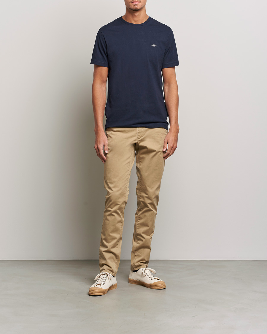 Men | T-Shirts | GANT | The Original Solid T-Shirt Evening Blue