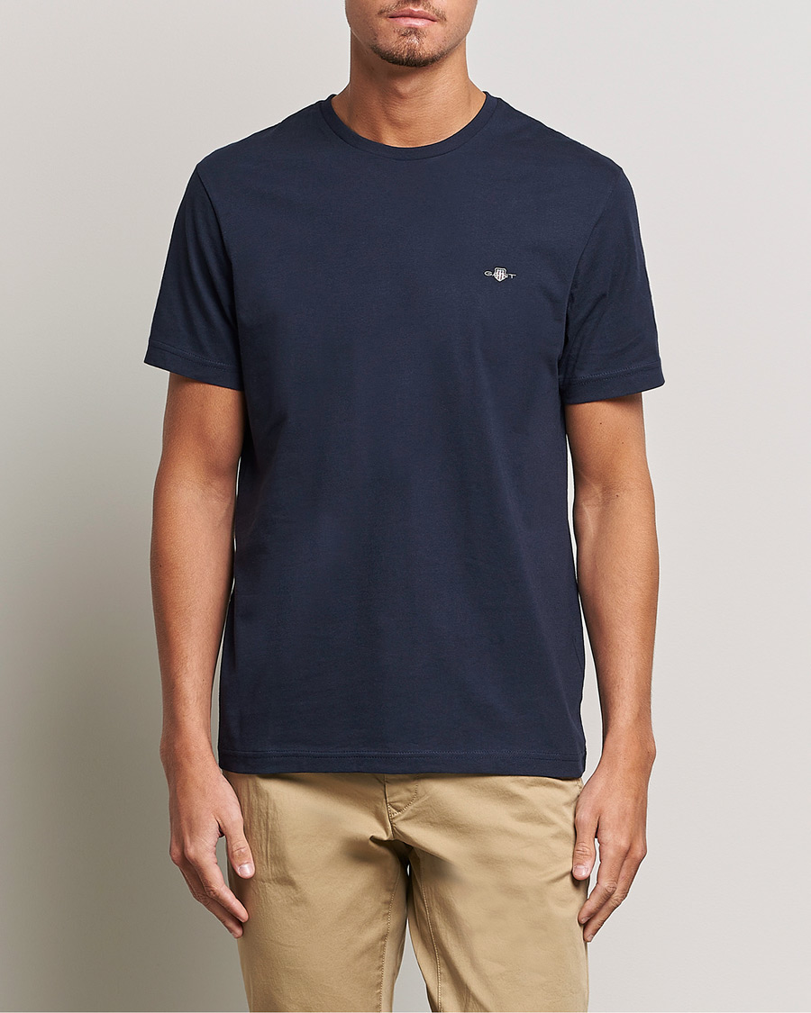 Men | T-Shirts | GANT | The Original Solid T-Shirt Evening Blue