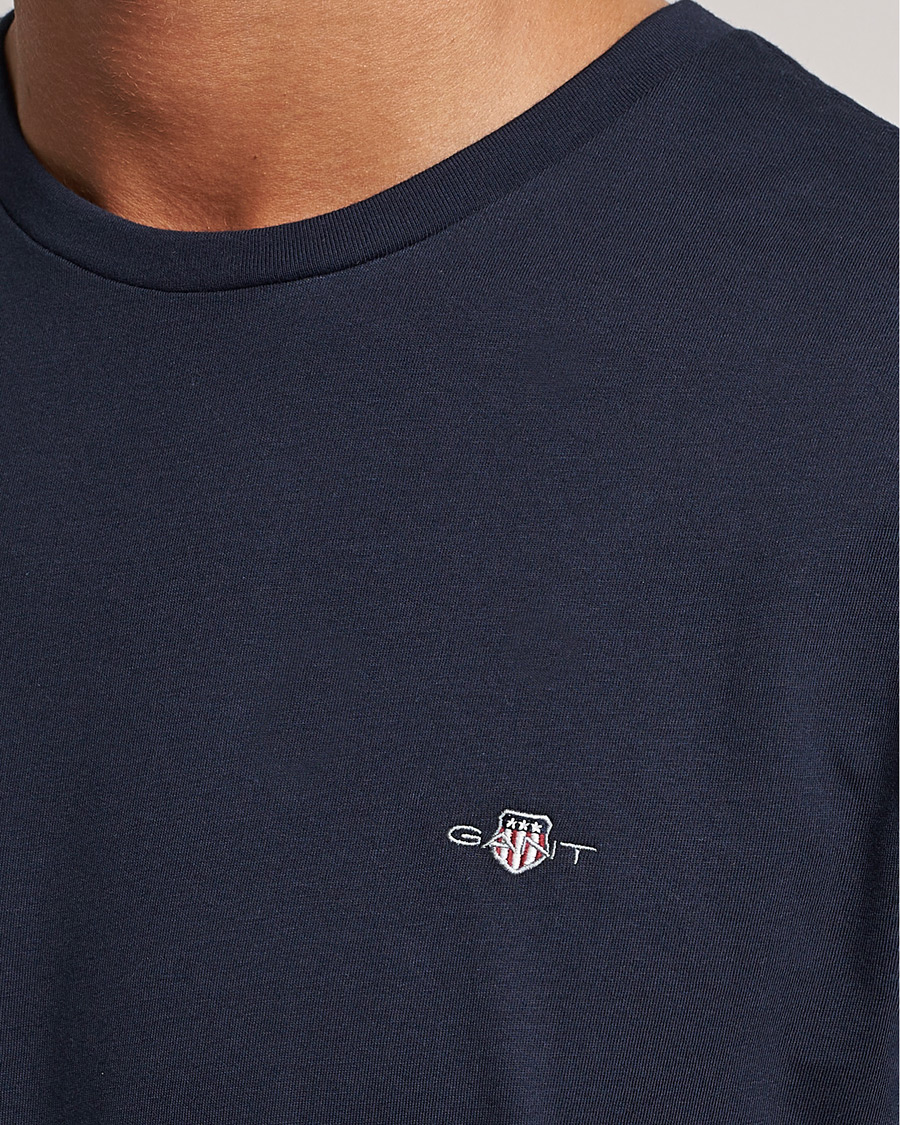Men | T-Shirts | GANT | The Original Solid T-Shirt Evening Blue