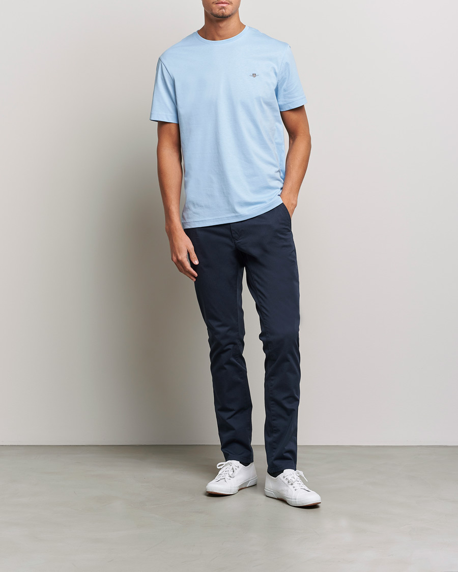 Men | T-Shirts | GANT | The Original Solid T-Shirt Capri Blue