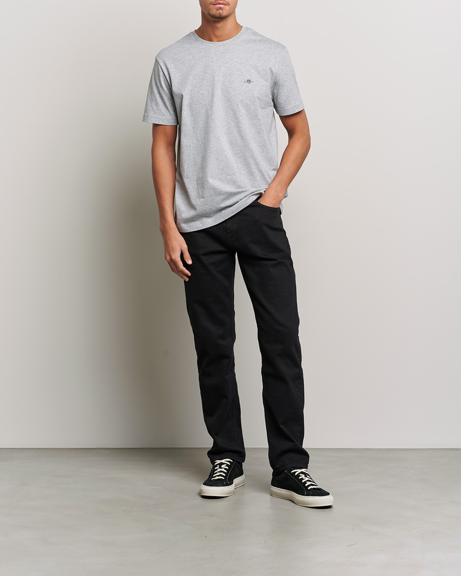 Men | T-Shirts | GANT | The Original Solid T-Shirt Grey Melange