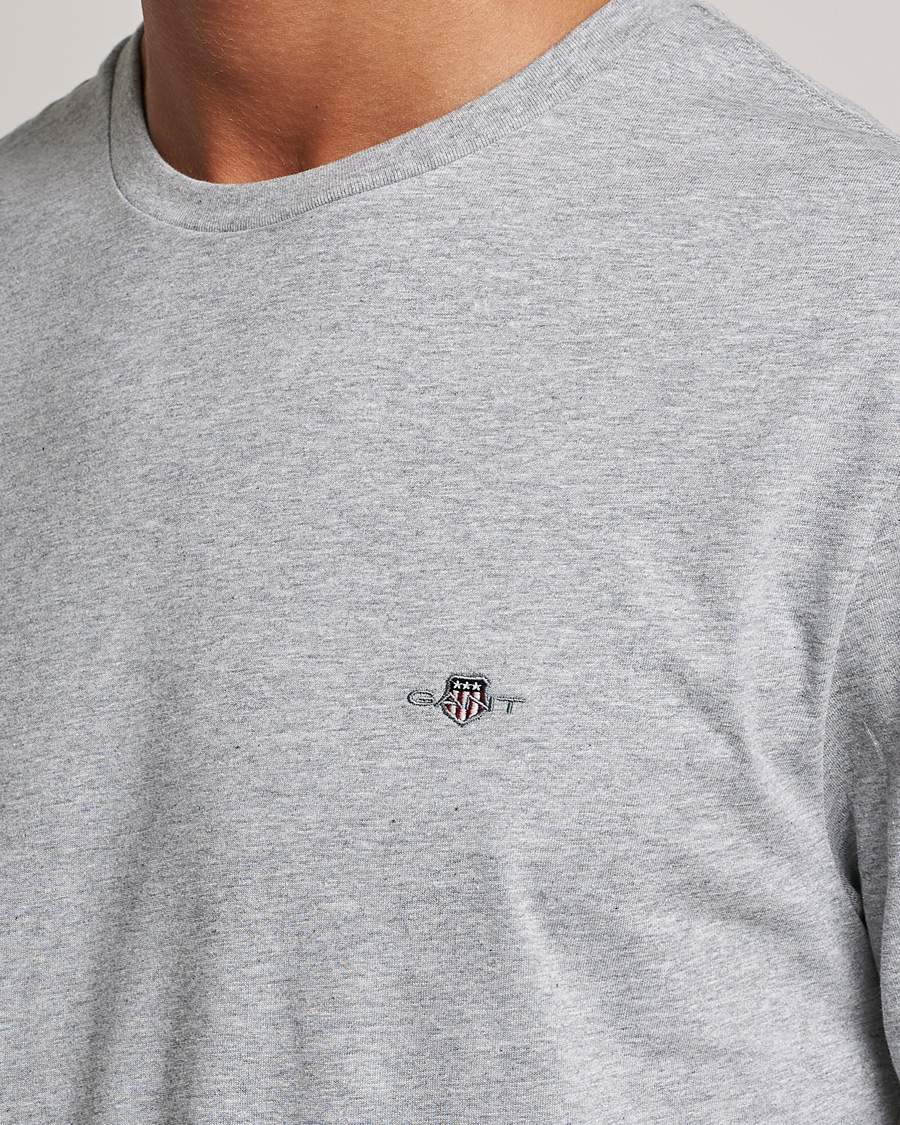 Men | T-Shirts | GANT | The Original Solid T-Shirt Grey Melange
