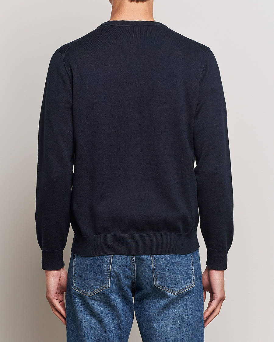Men | Sweaters & Knitwear | GANT | Classic Cotton Crew Neck Evening Blue