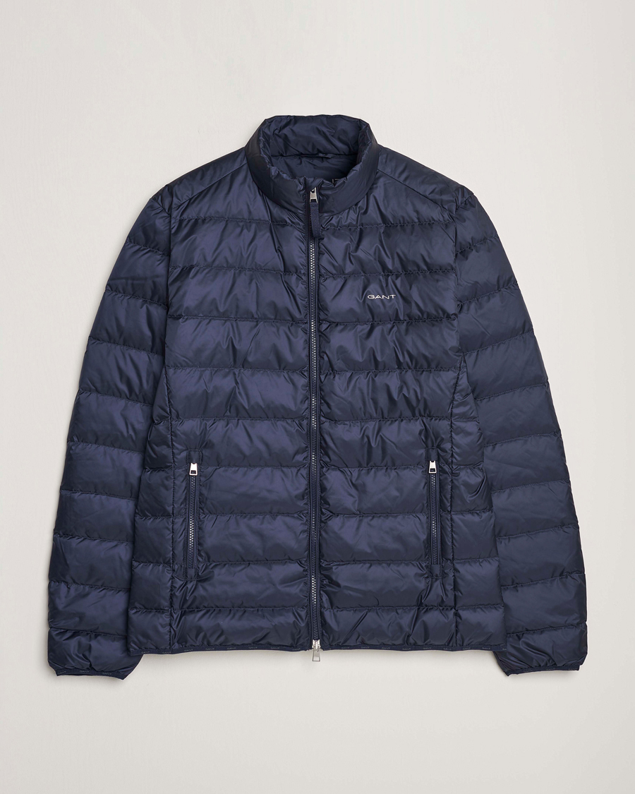 Men | Coats & Jackets | GANT | The Light Down Jacket Evening Blue