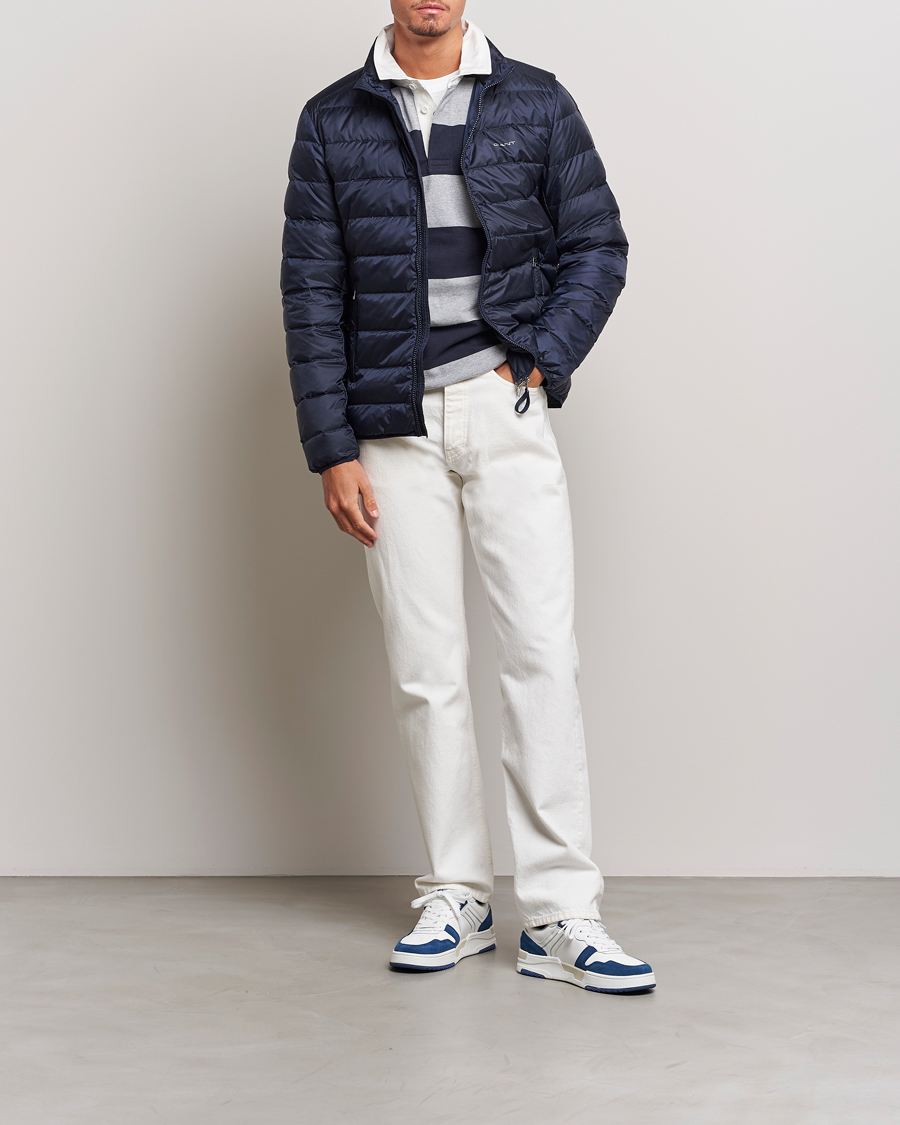 Men | Coats & Jackets | GANT | The Light Down Jacket Evening Blue