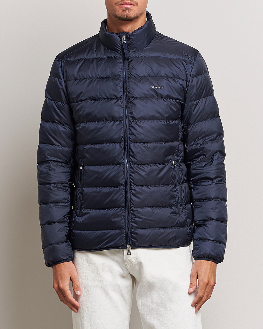 Men | Coats & Jackets | GANT | The Light Down Jacket Evening Blue