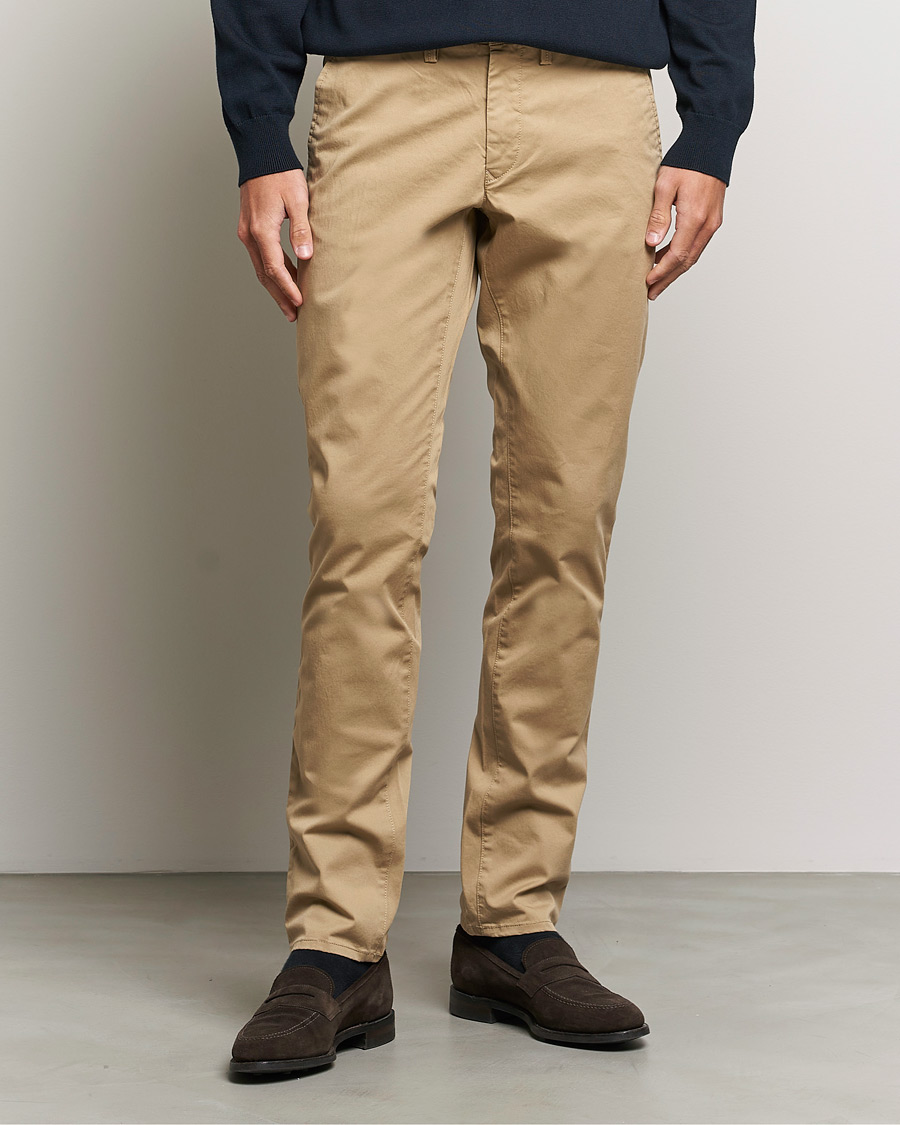 Men | Trousers | GANT | Slim Fit Twill Chino Dark Khaki