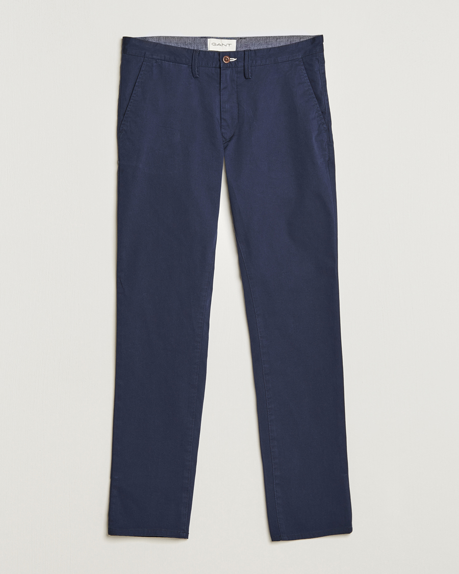 Men | Trousers | Gant | Slim Fit Twill Chino Marine