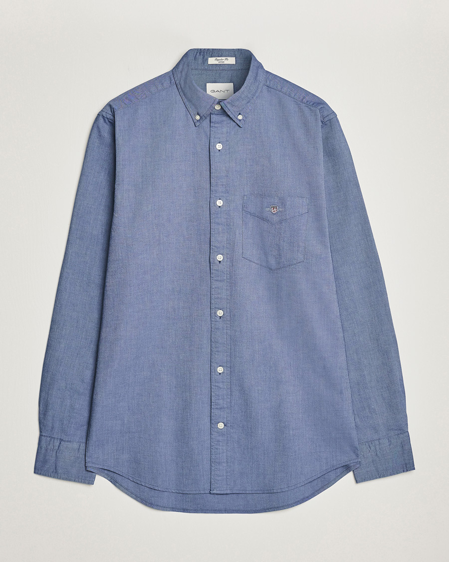 Men | Shirts | GANT | Regular Fit Oxford Shirt Persian Blue