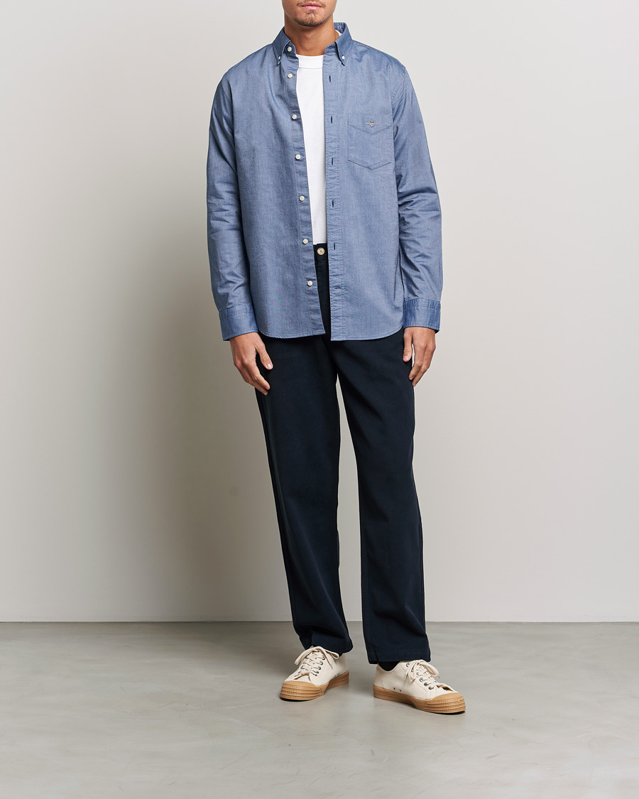 Men | Shirts | GANT | Regular Fit Oxford Shirt Persian Blue