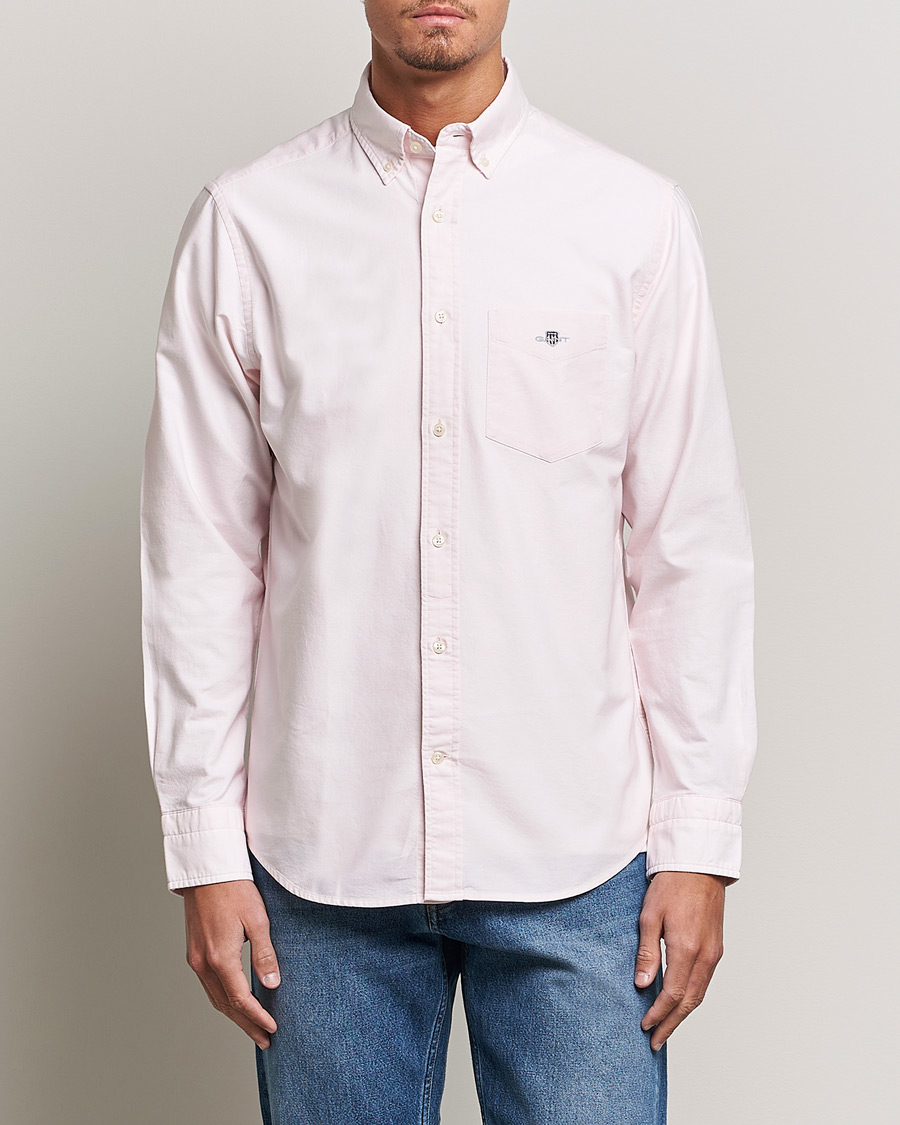 Men | Shirts | GANT | Regular Fit Oxford Shirt Light Pink