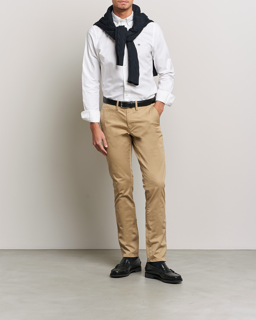 Men | Shirts | Gant | Slim Fit Oxford Shirt White