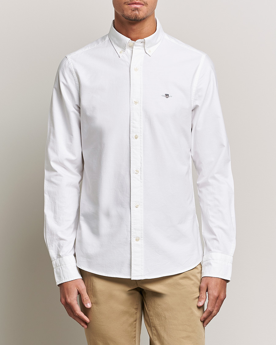 Men | Shirts | Gant | Slim Fit Oxford Shirt White